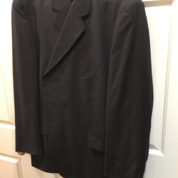 56R, charcoal 100% wool, satin lining, 3/4 lined pants with cuffs - Picture 1 of 5